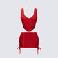 Kimona Red Ruffle Set product front