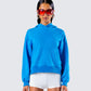 Yamuna Blue Fleece Hoodie model front