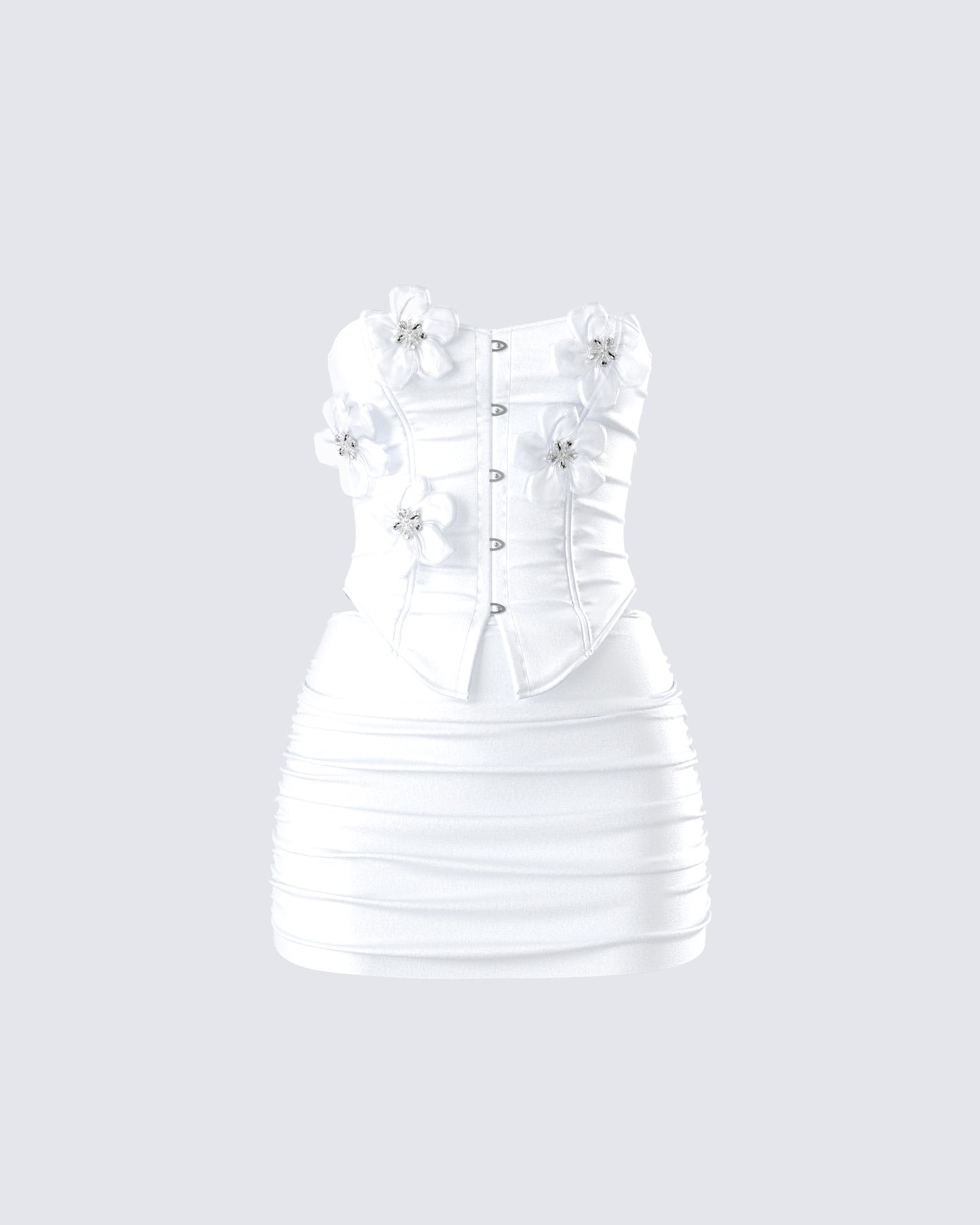 Rivi White Flower Corset Set product front