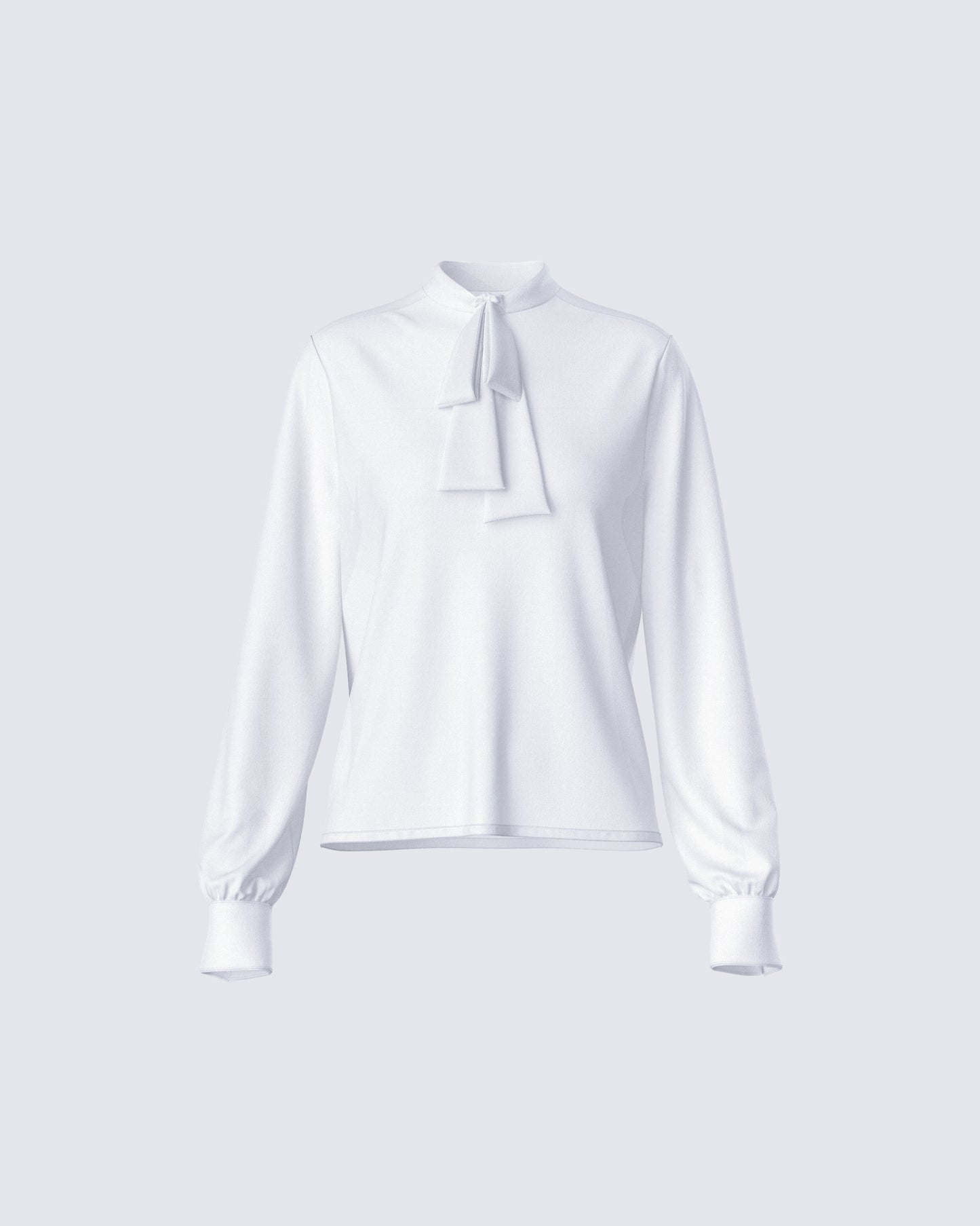 Maia White Pussy Bow Blouse product front