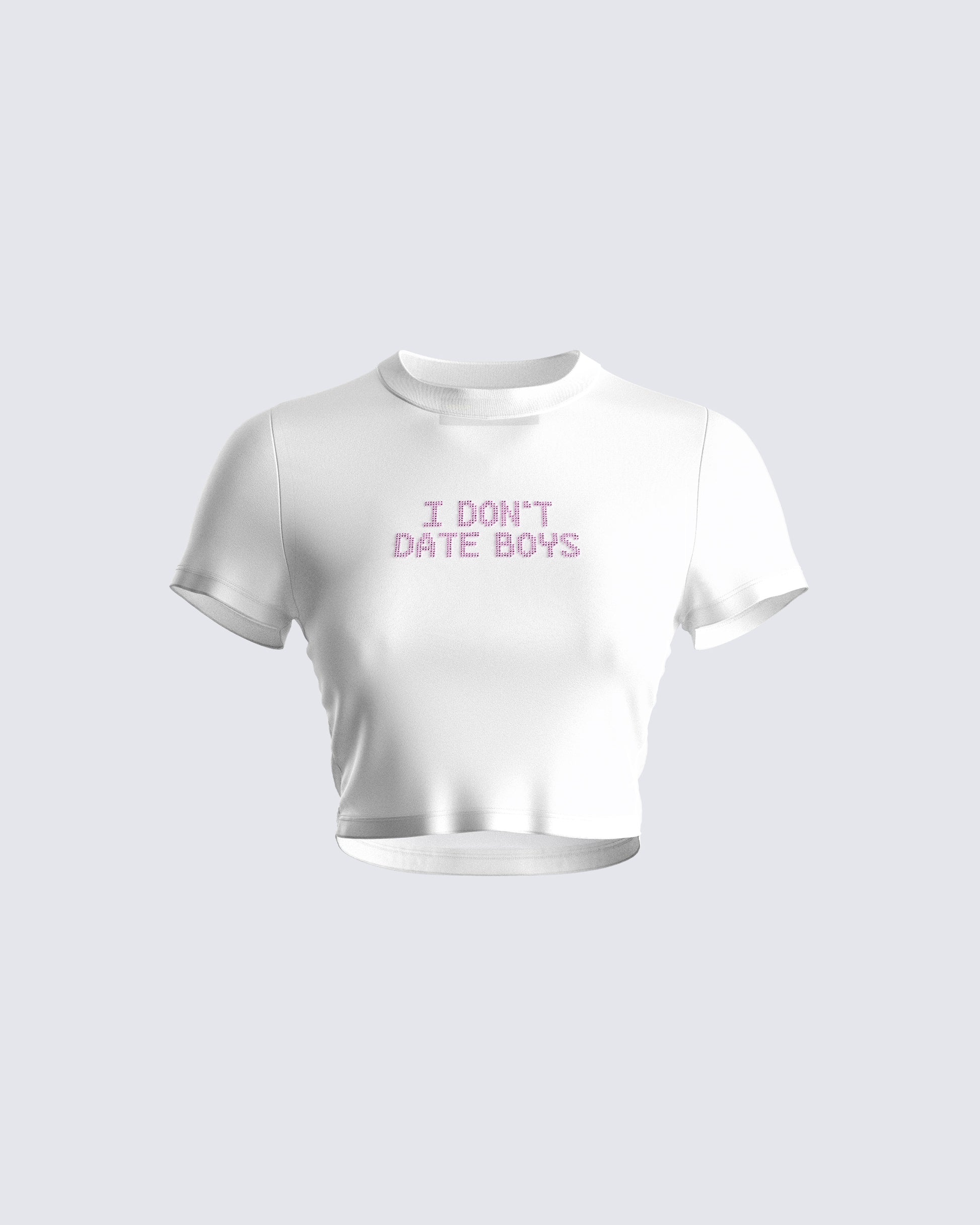 Paula White Jersey Graphic Top 3d product front