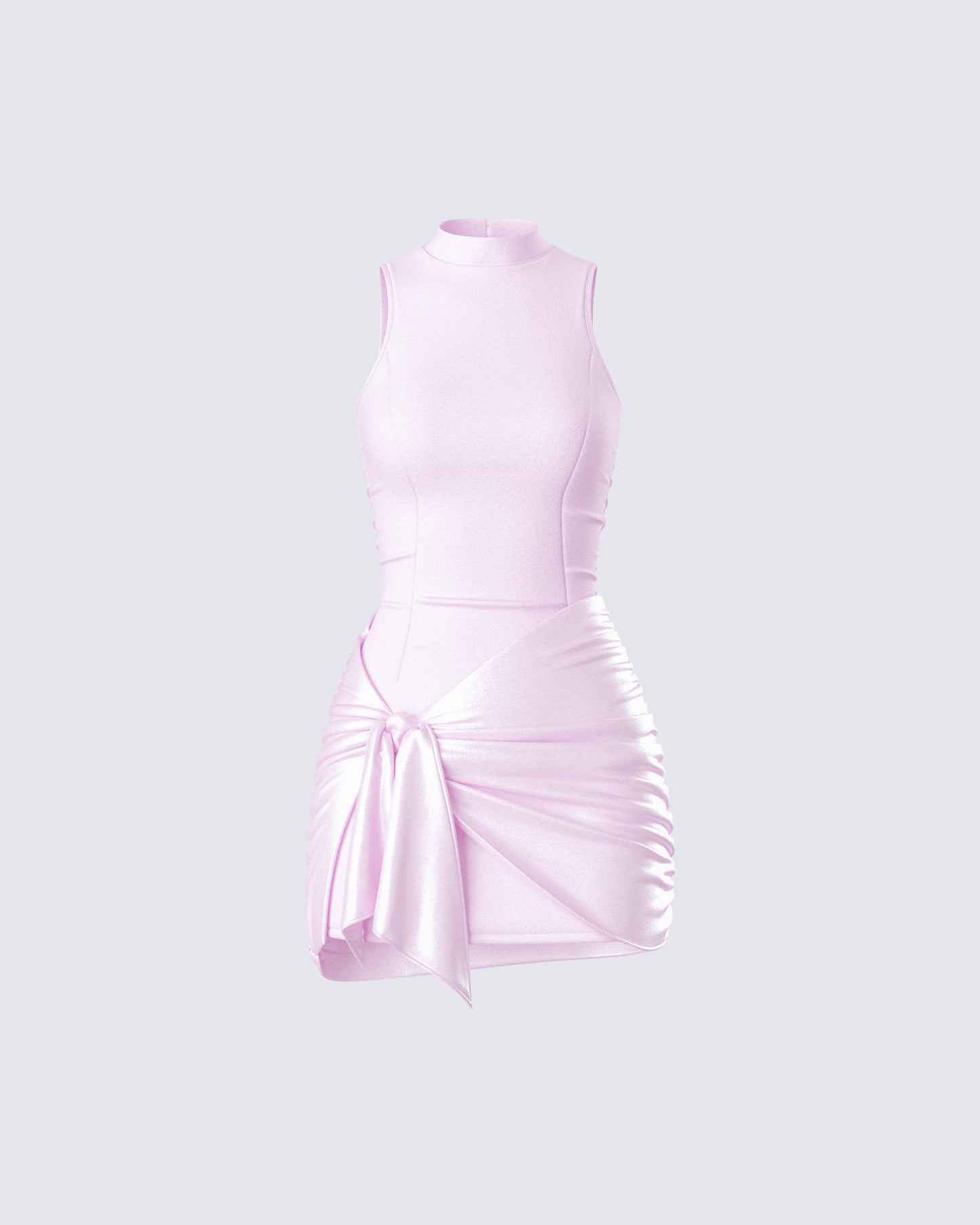 Lindsey Pink Wrap Mini Dress 3d product front