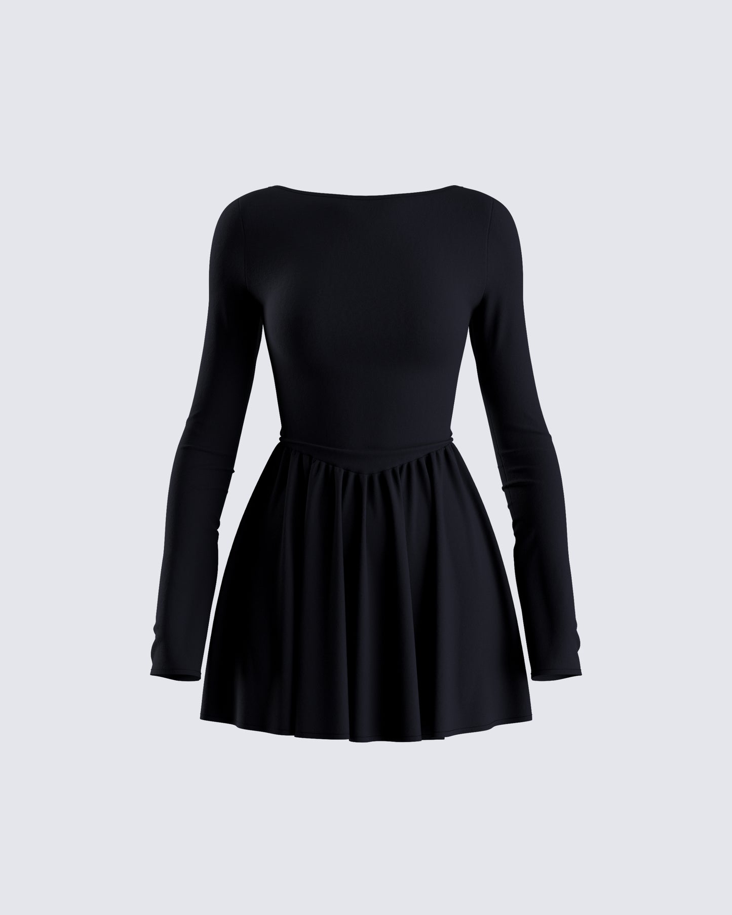 Leen Black Low Back Mini Dress product front
