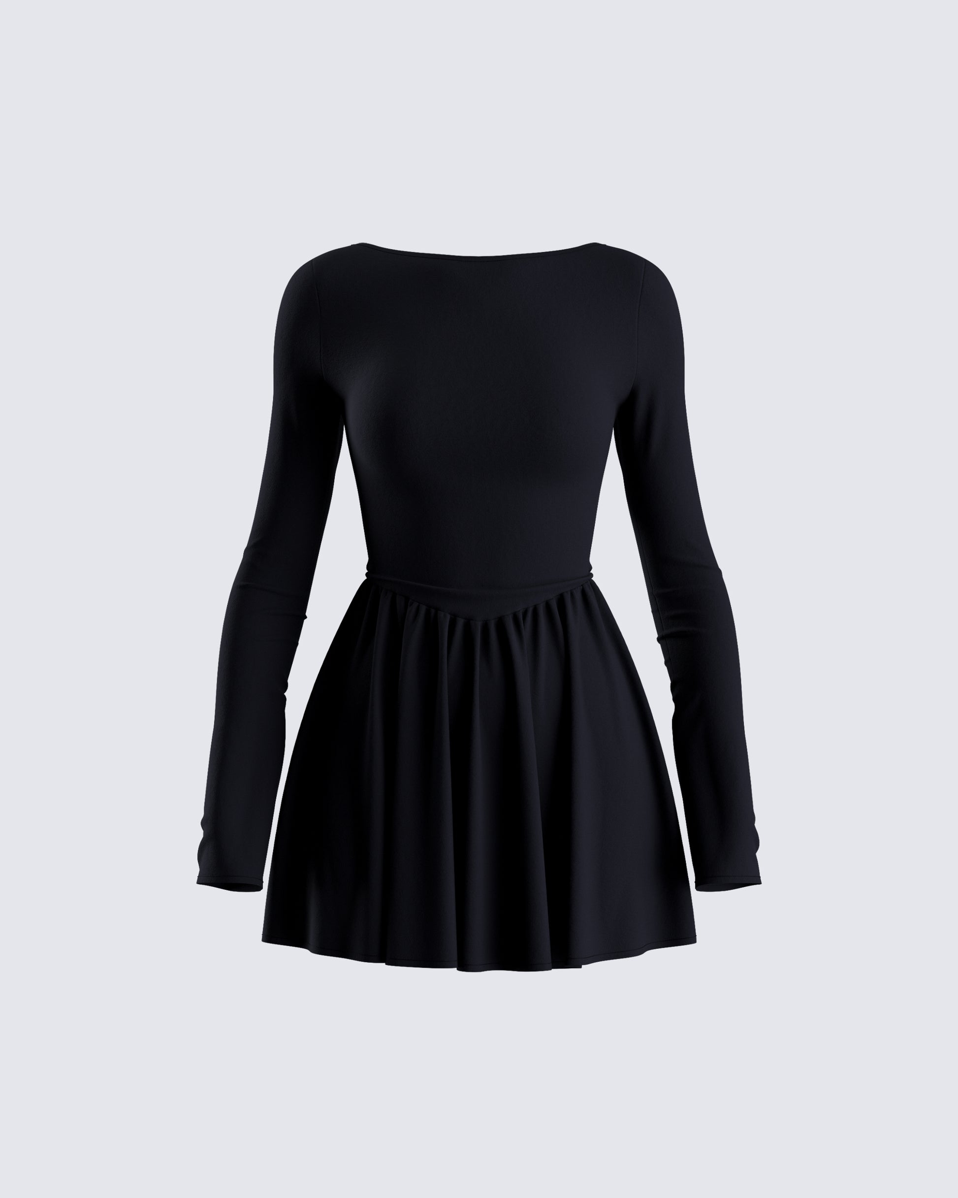 Leen Black Low Back Mini Dress product front