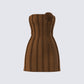 Ruby Brown Strapless Mini Dress product front
