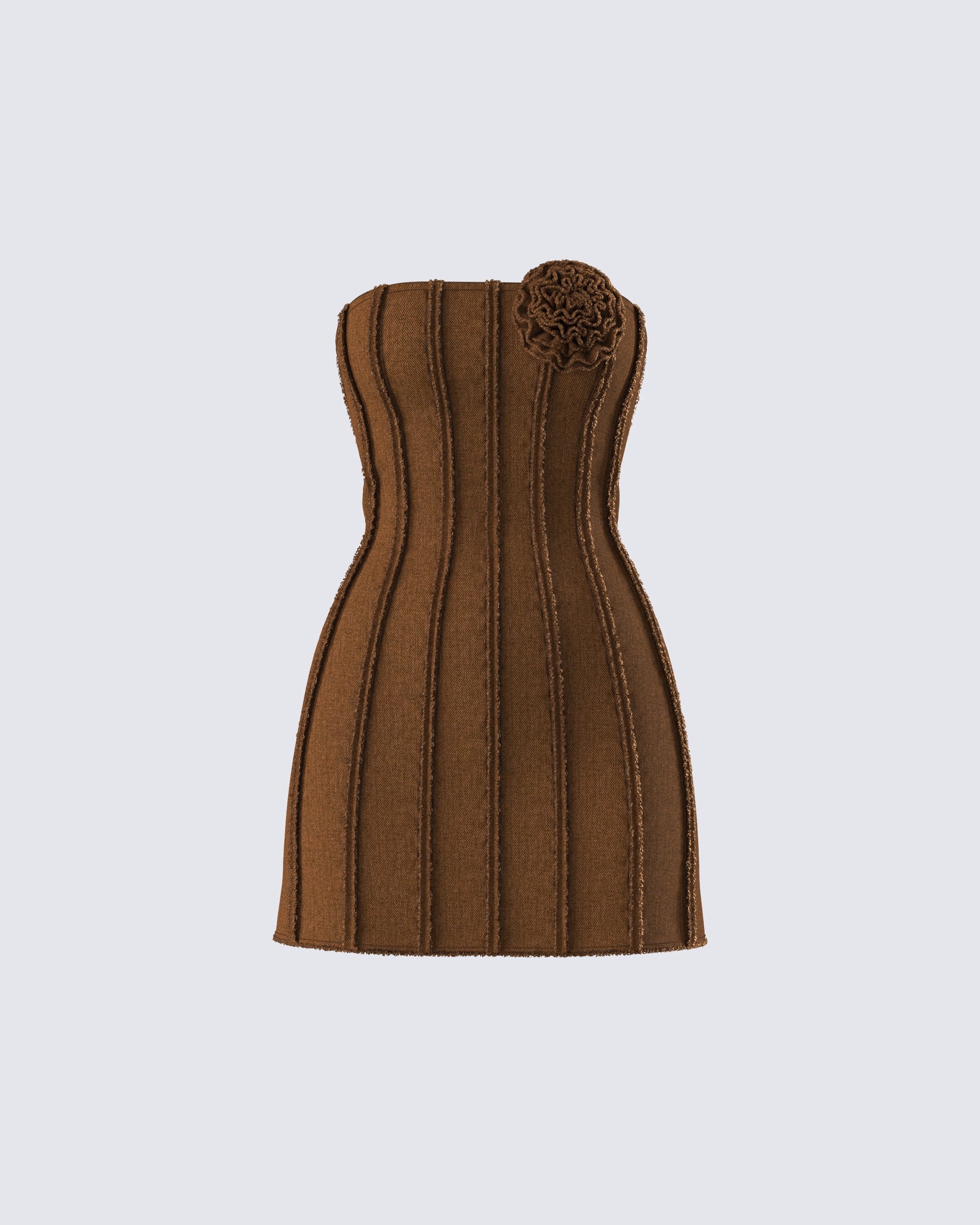 Ruby Brown Strapless Mini Dress product front
