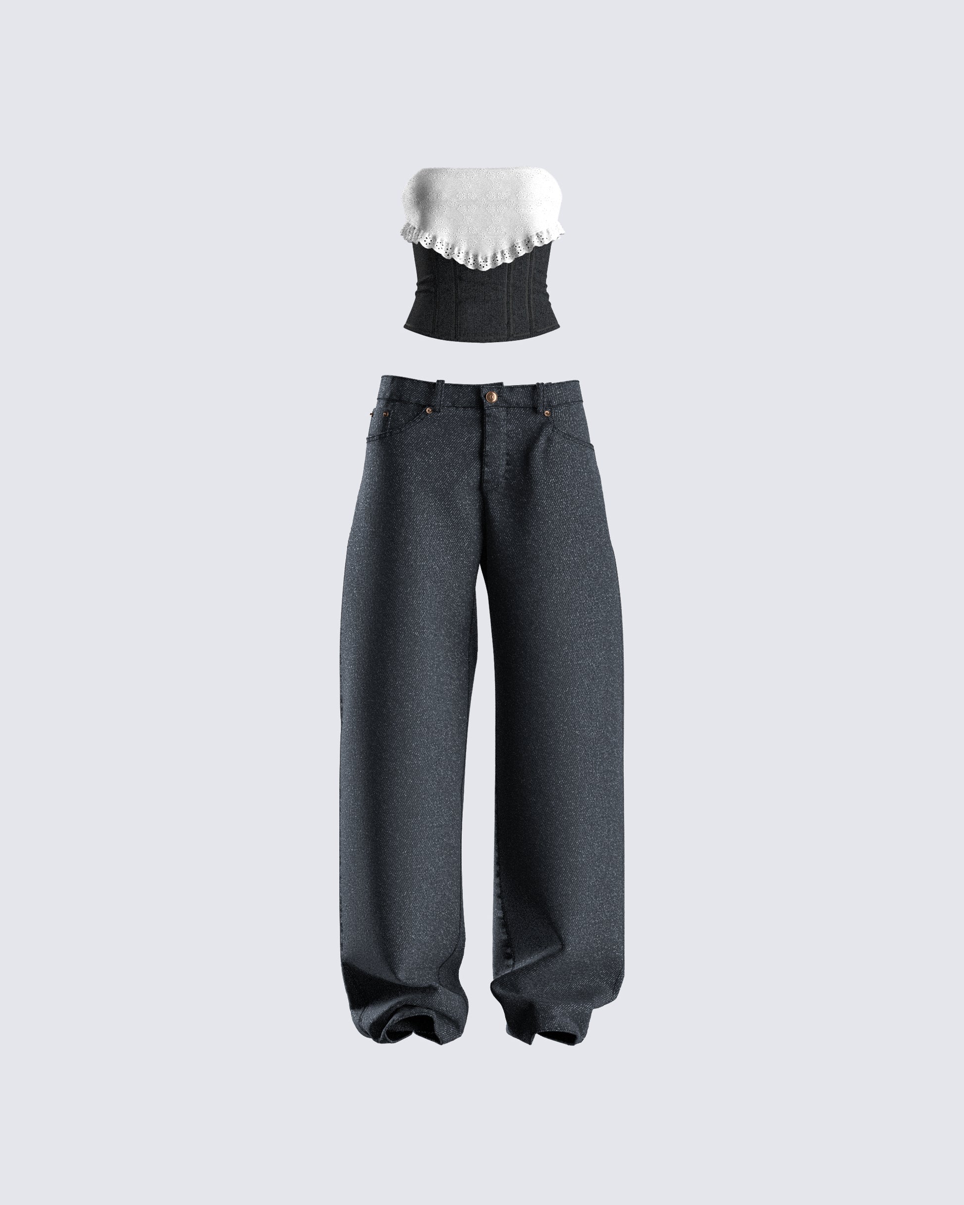 Padma Denim Set 3d product front