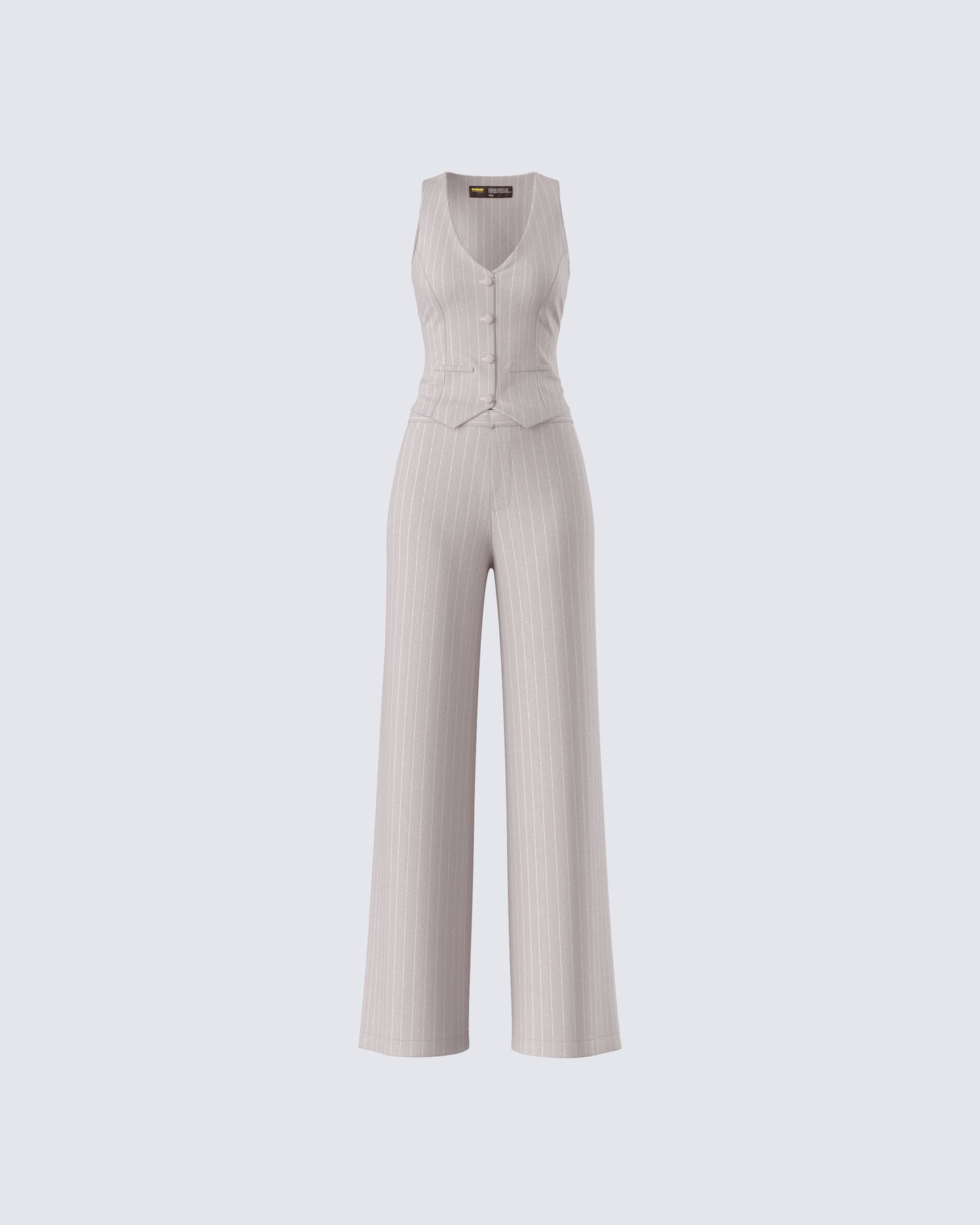 Jaelyn Beige Pinstripe Set product front
