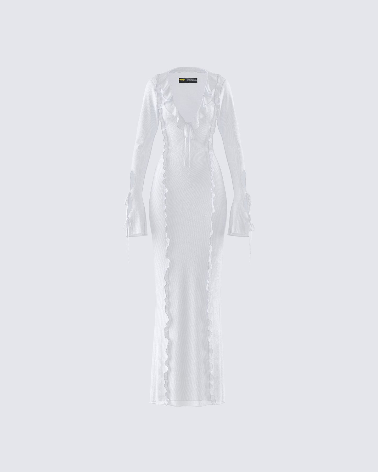Florence White Mesh Maxi Dress product front