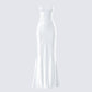 Katana White Lace Applique Gown 3d product front