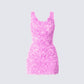 Christy Pink Petal Mini Dress product front