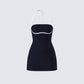 Lesia Black Halter Tennis Dress product front