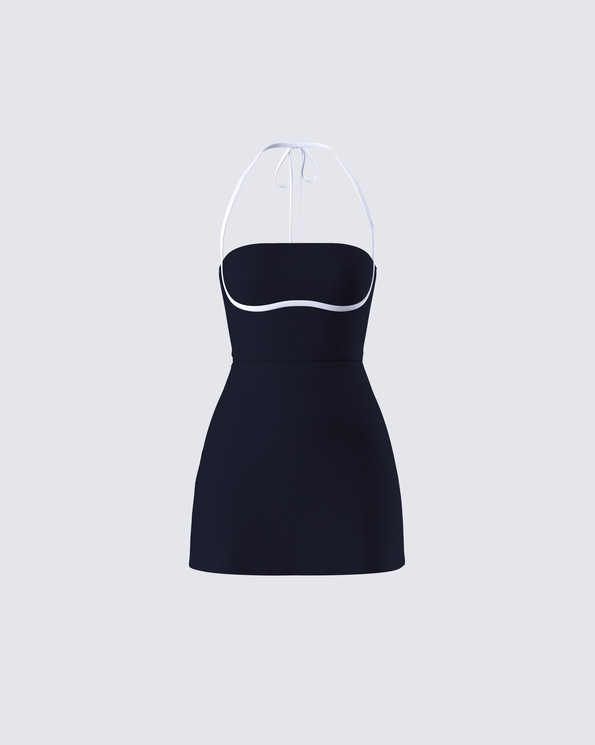Lesia Black Halter Tennis Dress product front