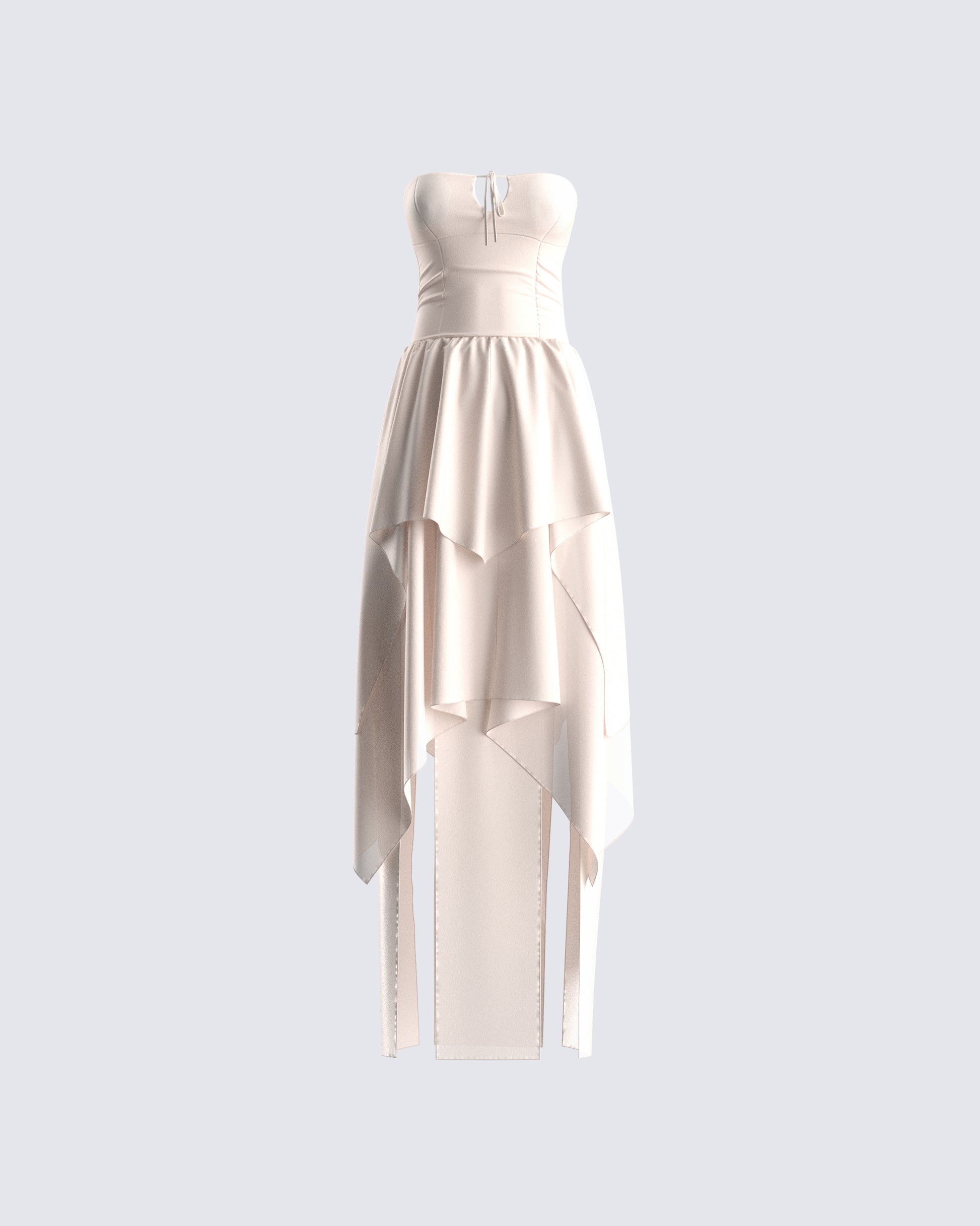 Violette Ivory Layered Maxi Dress product front