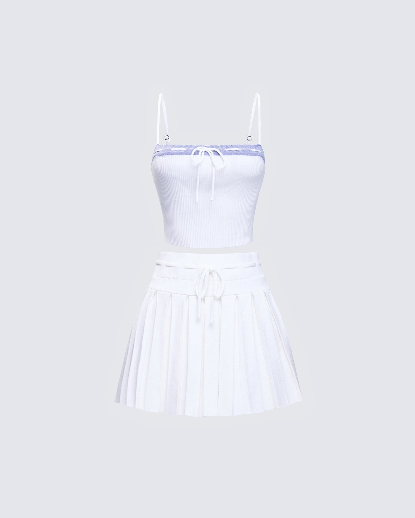 Lucien White Knit Set product front