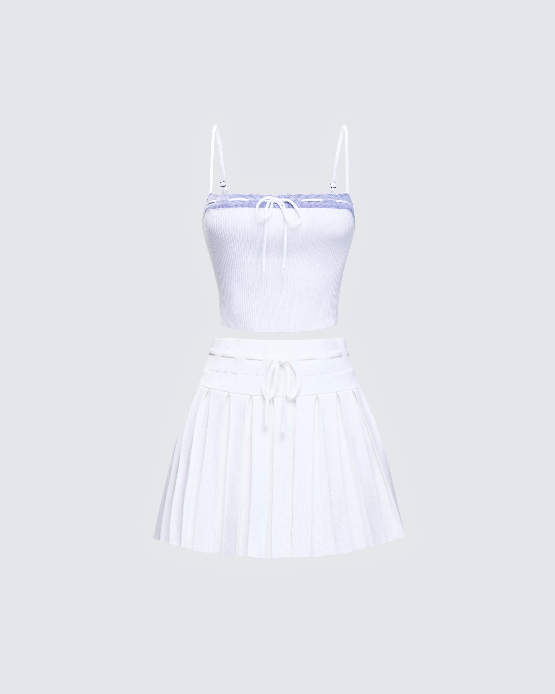 Lucien White Knit Set product front