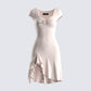 Tai Beige Jersey Ruffle Dress 3d product front