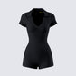 Jeanie Black Knit Romper product front