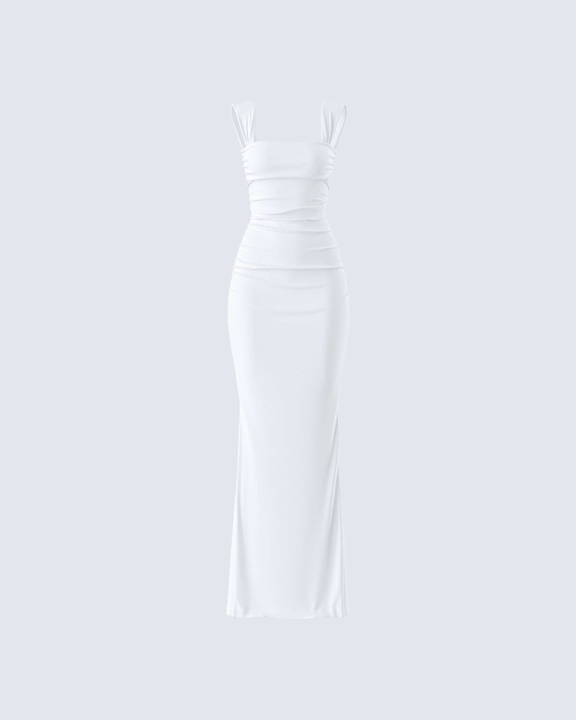 Alexandra White Jersey Maxi Dress product front