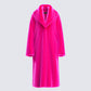 Dorinne Hot Pink Vegan Fur Coat product front
