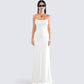 Sana Ivory Cowl Maxi Dress model front
