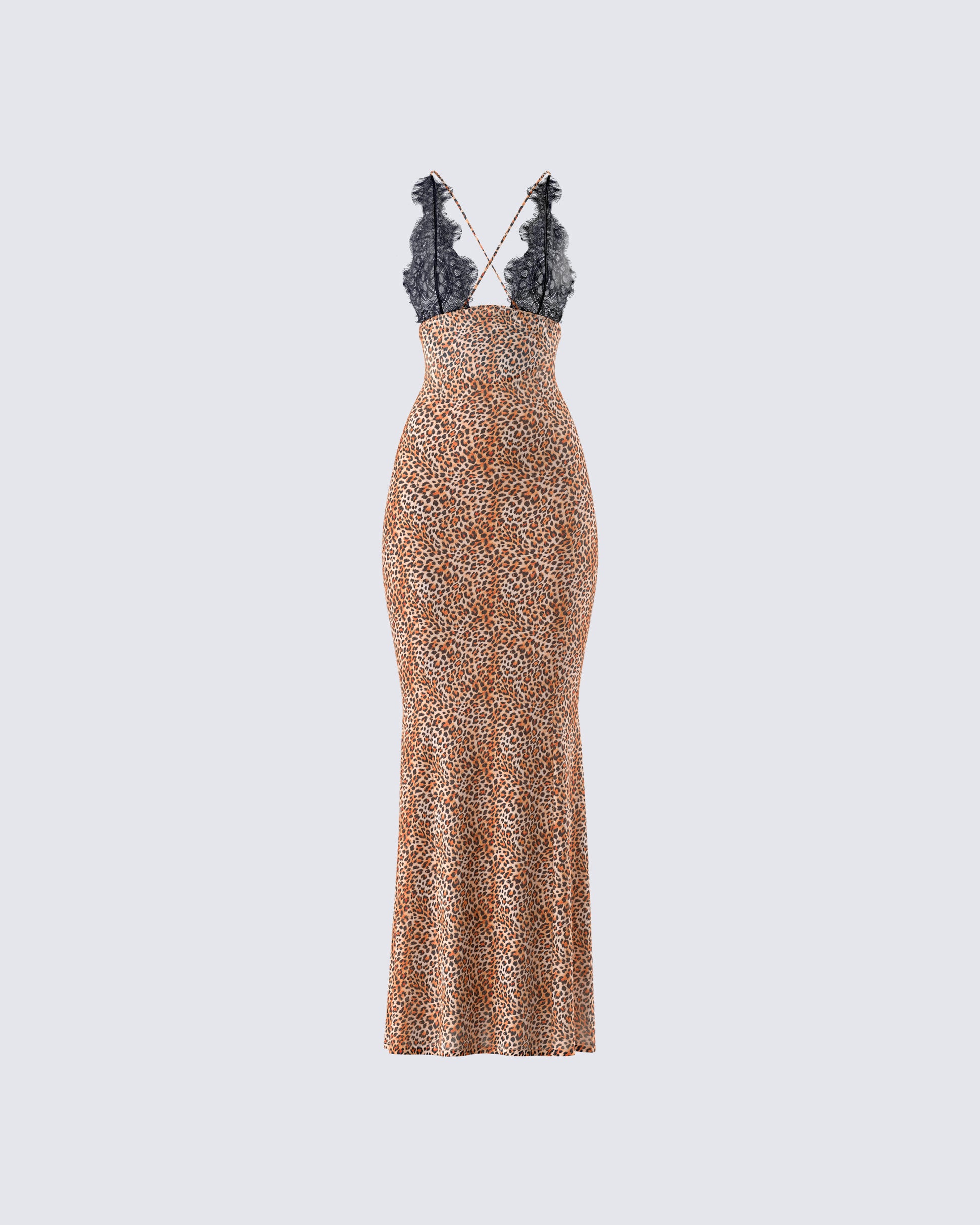 Evodie Leopard Print Maxi Dress product front
