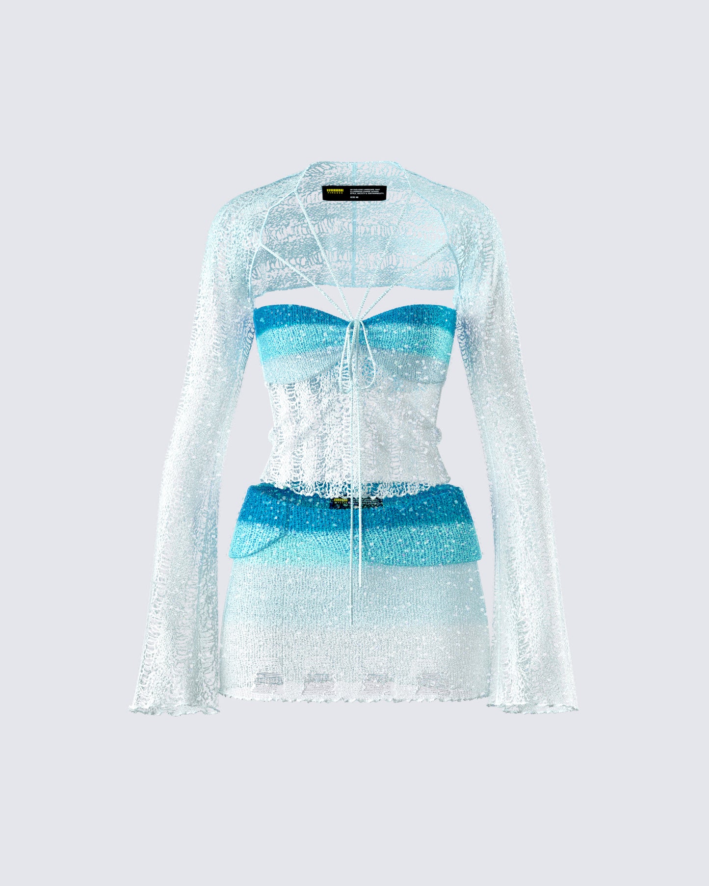 Vanessa Turquoise Sequin Set product front
