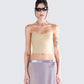 Amberly Beige Corset Top model front