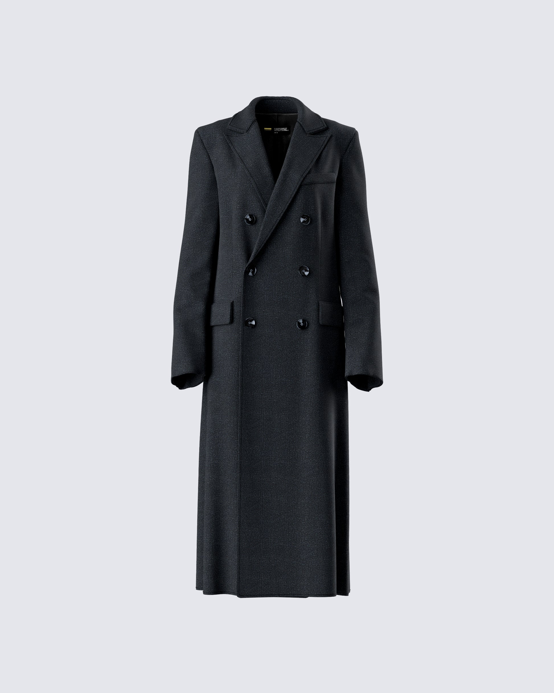 Romilly Black Double Breasted Coat product front