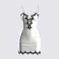 Debbie Ivory Satin Mini Dress 3d product front