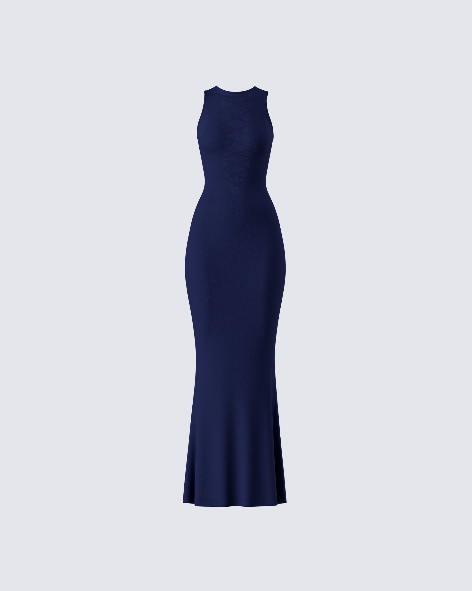 Kinny Navy Butterfly Print Maxi Dress product front