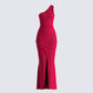 Prue Red Jersey One Shoulder Dress product front