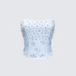 Amielle Baby Blue Hand Beaded Top product front