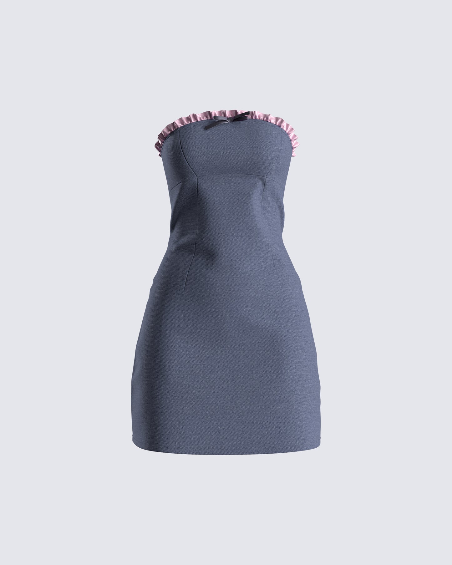 Lukas Grey Strapless Mini Dress 3d product front