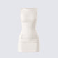 Matiyah Ivory Belted Micro Mini Dress product front