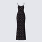 Nevaeh Black Lace Maxi Dress product front