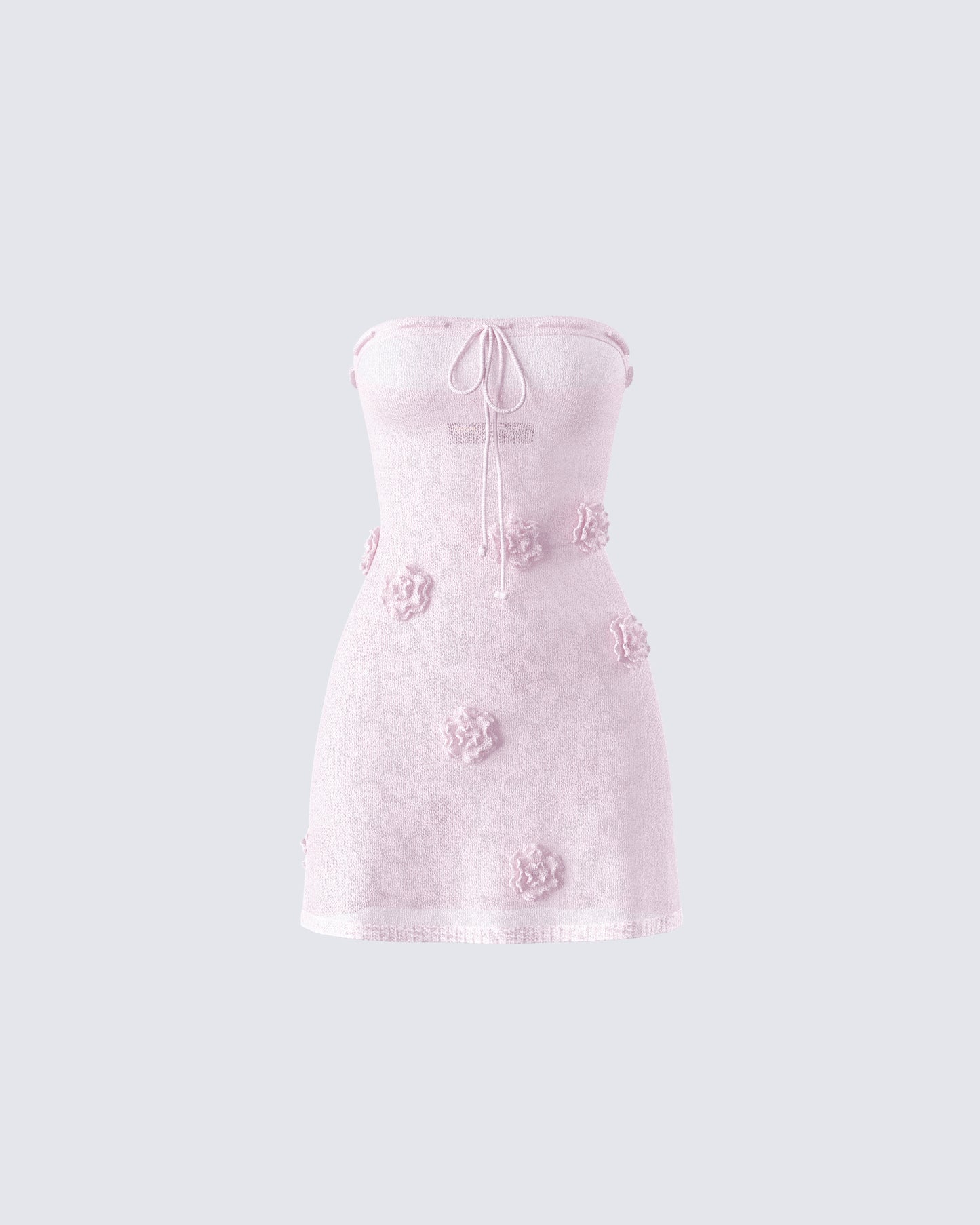 Leilani Pink Crochet Flower Mini Dress product front