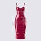 Soraya Burgundy Midi Dress 3d product front