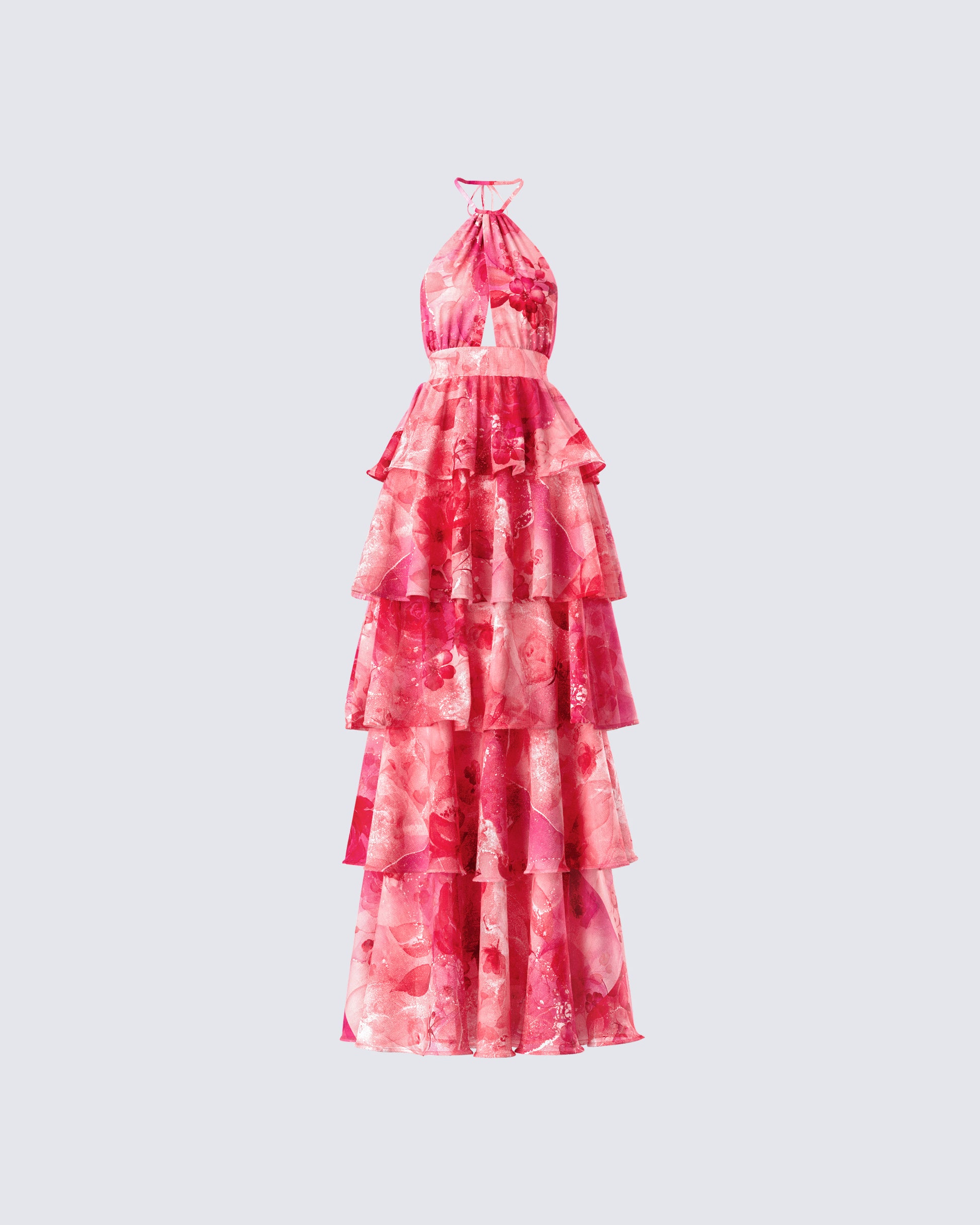 Caprice Pink Floral Maxi Dress product front