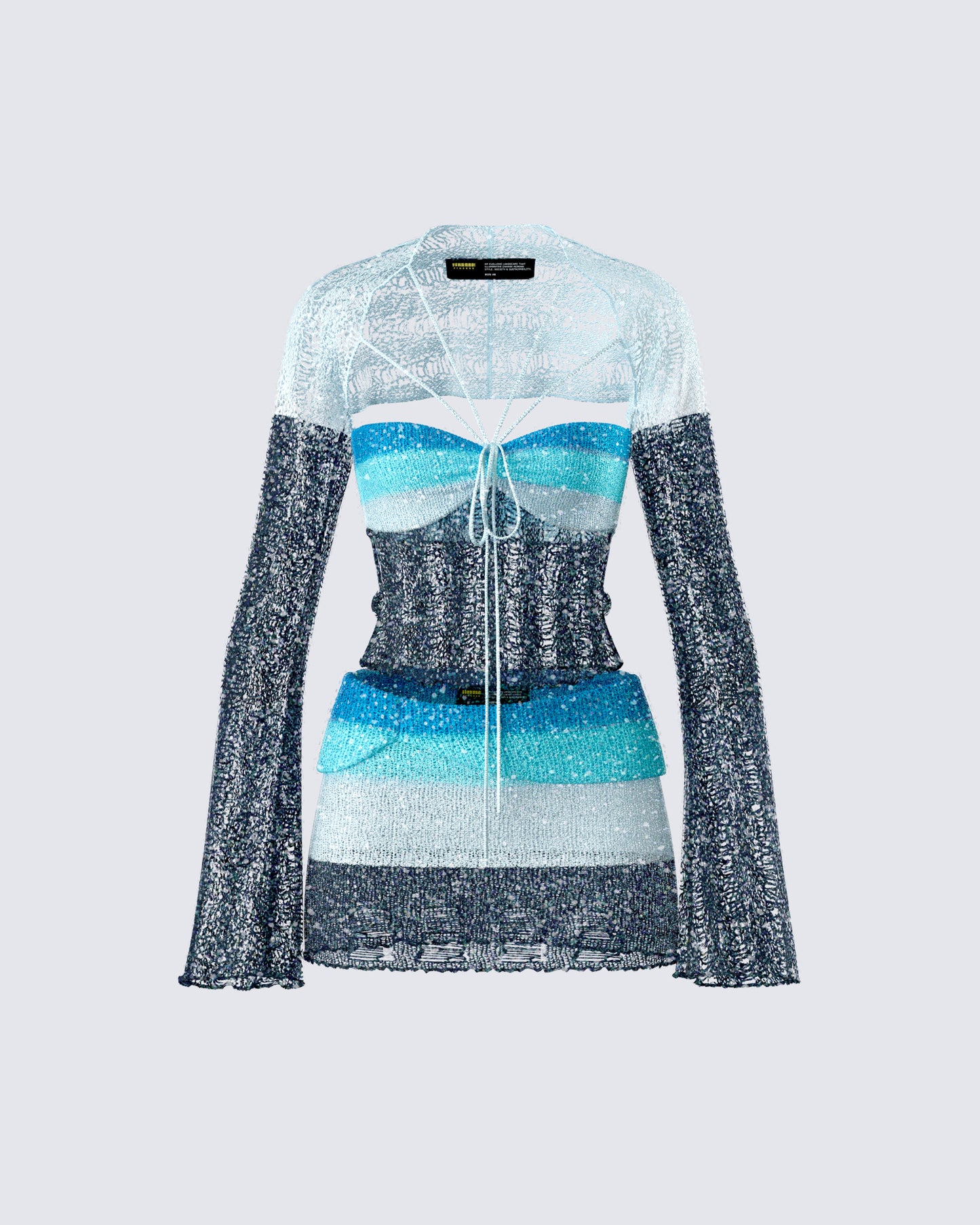 Vanessa Black Sequin Knit Set product front