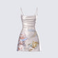 Melody Renaissance Print Mini Dress 3d product front