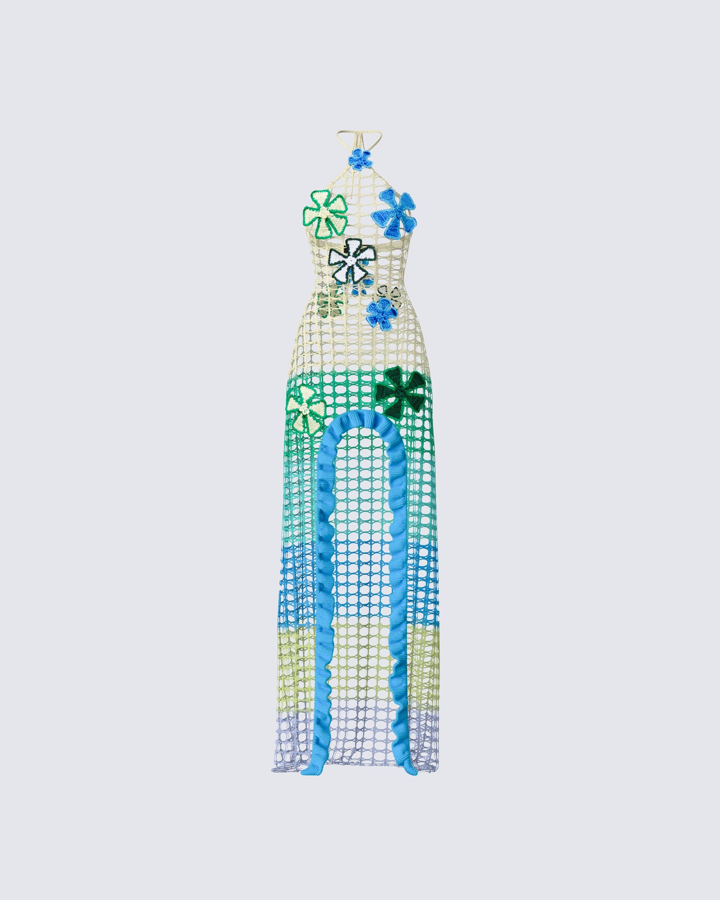 Mael Multi Crochet Floral Applique Dress product front