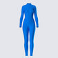 Brianna Blue Zip Up Jumpsuit product front