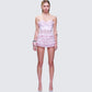 Keilani Pink Ruffle Set model front