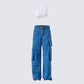 Agnetha Denim Cargo Set product front