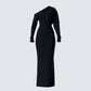 Morwena Black Off Shoulder Maxi Dress product front