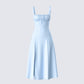 Hera Blue Corset Midi Dress product front