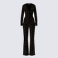 Odessa Black and Gold Metallic Jumpsuit product front