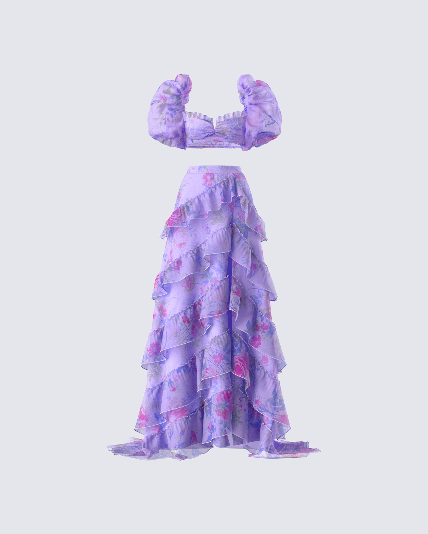 Ida Purple Floral Maxi Set product front