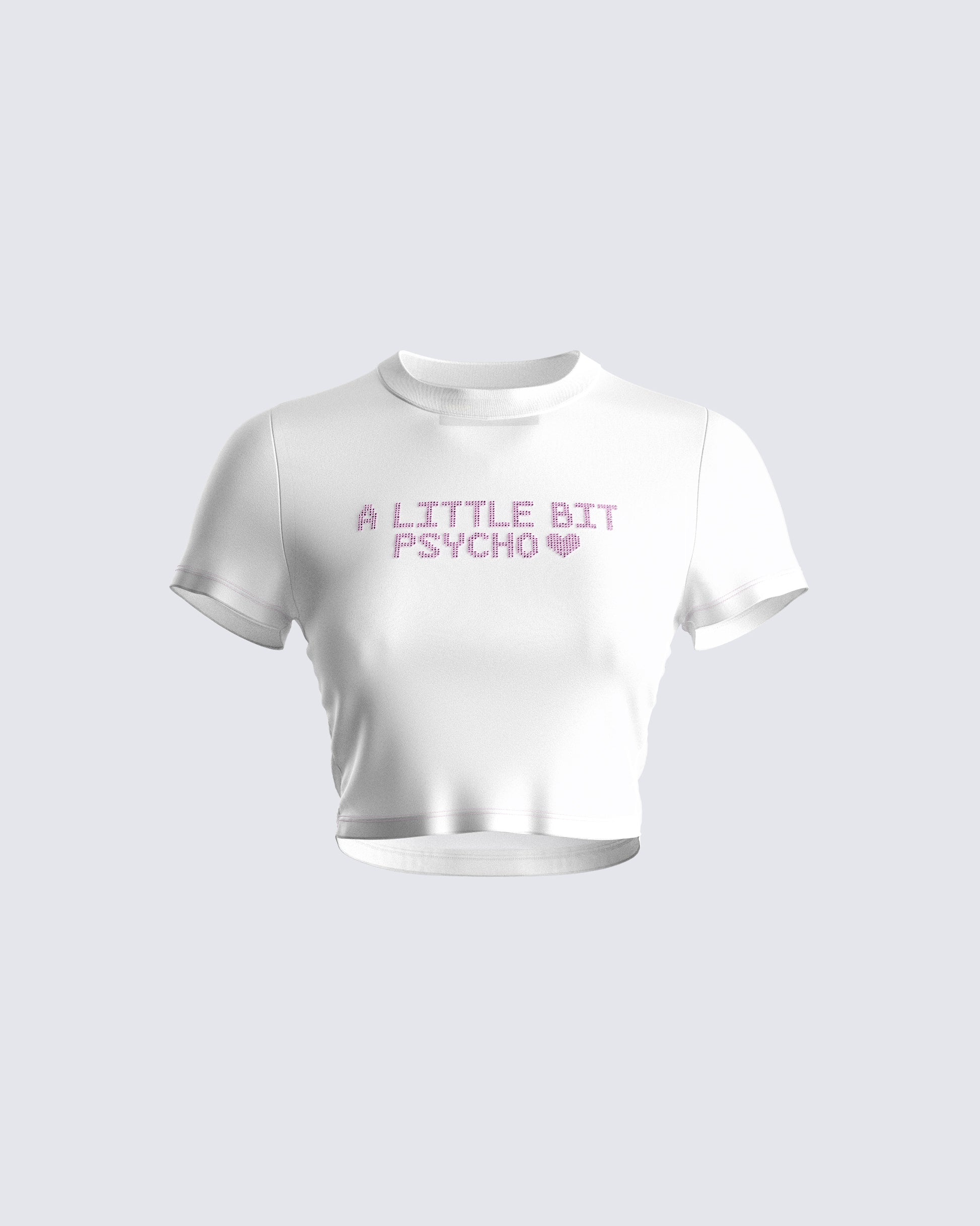 Marat White Jersey Graphic Top 3d product front